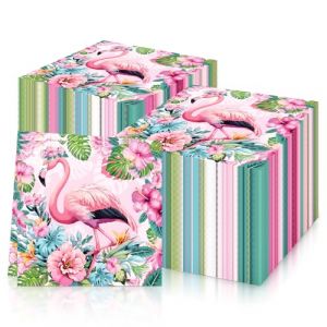 Lot de 20 serviettes de table en papier doux recycl&eacute;es, 2 plis, 33 x 33 cm, pour cocktail, d&icirc;ner, f&ecirc;te d'anniversaire, d&eacute;corations de f&ecirc;te sur le th&egrave;me du flamant rose (LSSN, neuf)