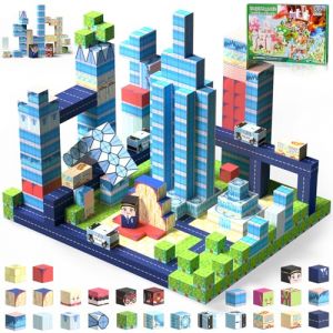 Blocs de Construction Magnetique,150 Pi&egrave;ces Construction Magnetique Enfant, Cubes de Construction Magn&eacute;tiques pour Enfants de 3+ Ans, Construction Cr&eacute;atifs comme Cadeau pour Les Gar&ccedil;ons et Filles (LISAYANG LTD, neuf)