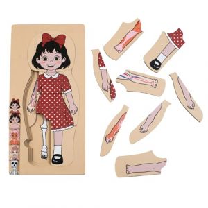Puzzle de Mes Parties du Corps pour les Tout-Petits Enfants Filles Gar&ccedil;ons Montessori Bois Anatomie Puzzle 3-5 Ans Pr&eacute;scolaire Jeu &Eacute;ducatif Corps Humain Jouet Cognitif (Yuri) (CHANSWORD, neuf)
