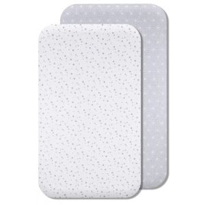 Lovely Hippo Draps Housses Cododo Compatible Next2Me, 100% Coton (50 x 83 cm, Constellation Grise) (VRC Products France, neuf)