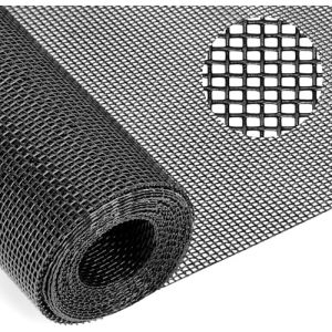150x180 cm Rouleau Moustiquaire Fibre, Grillage Plastique Maille Ultra Fine Rouleau Toile Moustiquaire, DIY Moustiquaire Rouleau pour Puits de lumière, fenêtres,Portes-fenêtres (Noir) (SPECIAL SUPPLY S.R.L., neuf)