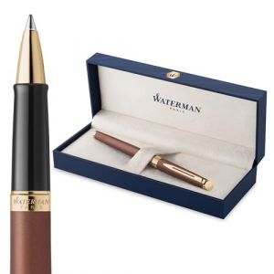 Waterman Stylo roller Hémisphère | L'édition discrète | Rouge Cuivre | Pointe fine | Encre noire | Coffret cadeau (Parker - Rotring - Waterman, neuf)