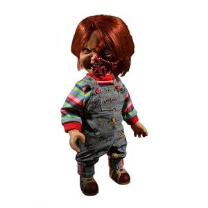 Mezco Toys Chucky Jeu d´Enfant 3 poupée parlante Designer Series Pizza Face Chucky 38 cm (Close Up GmbH, neuf)