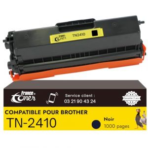 FranceToner &ndash; TN-2410 - Toner Laser Compatible pour Brother TN2410 &ndash; pour Imprimantes Brother DCP, HL, MFC S&eacute;ries L, DCP-L2530DW, MFC-L2710DW, HL-L2350DW (TN2410 Noir) (FranceToner, neuf)