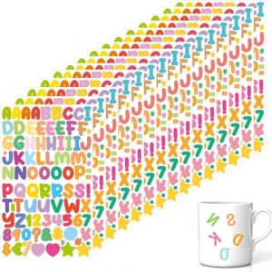 15PCS Autocollants Lettre, Stickers Alphabet, Prenom, Lettres Adh&eacute;sives, Alphab&eacute;tiques Num&eacute;ro Alphabet Color&eacute; Gommettes Enfants (Couleur Bonbon) (havenlyh, neuf)