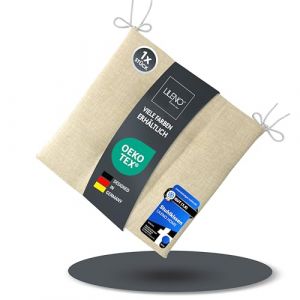 LILENO HOME Lot de 1 coussin de chaise - Beige - 40 x 40 x 4,5 cm - Pour chaise de jardin, cuisine ou salle à manger - Confortable - Résistant aux UV - Pour l'intérieur et l'extérieur (Discount-Deal24, neuf)