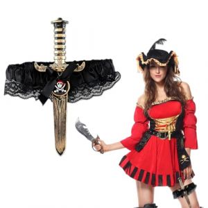 YUZNA 1 pi&egrave;ce Pirate Dentelle D&eacute;guisement Accessoires pour Costume Halloween F&ecirc;te Cosplay Bal Masqu&eacute; Accessoires Deguisement Pirate (hefeishiyunyanweidianzishangwuyouxiangongsi, neuf)