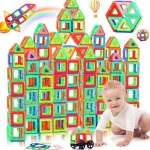 SVYHUOK Construction Magnetique Enfant, Bloc Jeux Magnetique Educatif 60 Pi&egrave;ces, Jeuet Aimant 3D Montessori, Montrer la Cr&eacute;ativit&eacute; Jeu Empilables, Cadeau Anniversaire & No&euml;l pour Filles Gar&ccedil;ons (SVYHUOK, neuf)