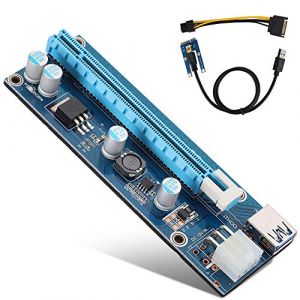 Mini PCI-E vers PCI Express16x Adaptateur Riser extenseur avec câble d'alimentation SATA pour Ordinateur Portable Extraction de Cartes Vidéo Externe,Adaptateur Mini PCI-E 16X (FEEL YAN, neuf)