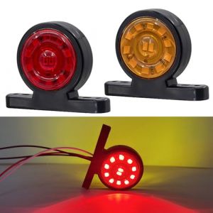 Biqing Double Face Feux de Gabarit Lat&eacute;ral LED Rouge Blanc,8 LED Feux Lat&eacute;raux pour Caravane 12V 24V Feux de Position &Eacute;tanche pour Camion Caravane Remorque,2pcs (Mod&egrave;le B) (YuanGu, neuf)