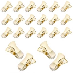 craspire 35Pcs Mini M&eacute;tal Alligator Clips Petit Silicone Antid&eacute;rapant Bulldog Pinces &agrave; Ressort 0,8 x 0,4 Pouce Crocodile Dor&eacute; pour Fil Photo Rideau Papier TID Porte-Badge Longes Longes Lunettes (CRASPIRE FR, neuf)