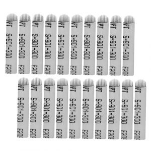 BIUDECO 100 pièces Lames U Forme Sourcils Aiguilles Microblading Acier Inoxydable pour Microblading et Dermographe (XUETN, neuf)