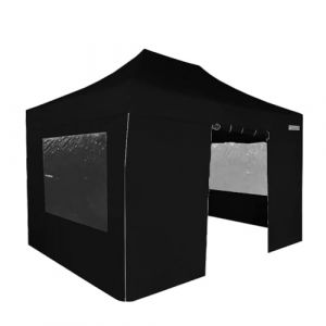 FRANCE BARNUMS -Tente Pliante 3x4,5m | Tonnelle 13,5m²| Abri de Travail | Evènement Festif | Acier 30mm | Parois Amovibles avec Fenêtres (FRANCE DIFFUSION (Pas d'expédition vers la Corse), neuf)