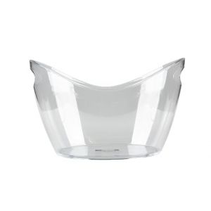 Qpractiko - Seau &agrave; Gla&ccedil;ons Albufera 12L | Transparent et Ergonomique avec Poign&eacute;e | Id&eacute;al pour Vin et R&eacute;ceptions | Inclut Bague Anti-Goutte, Transparent, 40,5 x 29 x 24,55 cm, Plastique (QPRACTIKO, neuf)