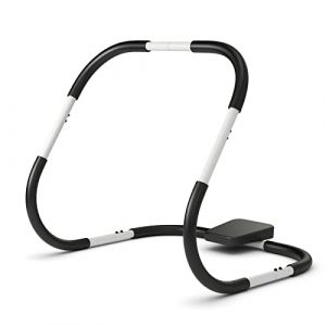 COSTWAY AB Trainer Portable avec Appuie-tête Rembourré Ergonomique Charge 100KG, Appareil Abdominaux à Bascule pour Entraînement de Musculation à Domicile, Noir+Blanc (FDS GmbH, neuf)