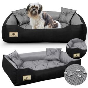 KING DOG Matelas pour Petit Chien S 55 x 45 cm Coussin Imperméable Couchage Lavable Douillet Moelleux Fabriqué en Europe Gris (AIO FACTORY GmbH, neuf)