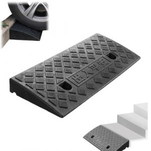 en Caoutchouc De Trottoir, Rampe De Seuil pour Marche Hauteur 5-11 Cm, Rampe De Bordure pour Trottoirs, Voitures, Camions, Accès, Vélos, Motos, Chiens, Fauteuils Roulants (Noir, 50CM*22CM*5CM) (xinmiaoshangdian, neuf)