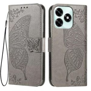 EASSGU Coque pour Honor X5C Plus (6.74" inches) Etui Flip Magn&eacute;tique avec 3 Fentes pour Cartes 1 Portefeuille, Housse - Gris (EASSGU, neuf)