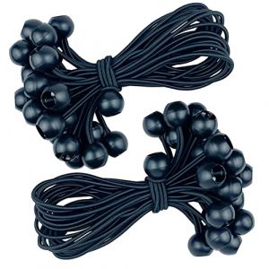 Tendeur Elastique, 25pcs 23cm Tendeurs Elastique, Corde Elastique pour Bache, Elastiques a Bache, Attache Bache, Mini Tendeur Elastique pour Tentes, Bâches, Sacs, Trampolines et Autres (Jessix, neuf)
