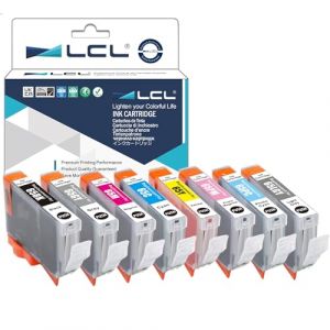 LCL Cartouche d'encre Compatible CLI-65 CLI65 Pigment (8-Pack BK C M Y PC PM GY LGY) Remplacement pour Canon PIXMA PRO-200 (Great Office, neuf)