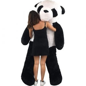 Bananair - Peluche Géante Panda - Assemblé en France - Nounours Géant XXL Ultra Doux et Moelleux, Câlins Assurés pour Anniversaires, Déco Chambre, Célébrations (200 cm) (BANANAIR, neuf)