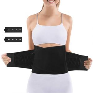 ACWOO Ceinture Post Accouchement, R&eacute;cup&eacute;ration Ceinture Abdominale Gainante avec Etenseurs de Taille de Pantalons, R&eacute;glable Respirant Ventre Plat Gaine Post-Partum pour R&eacute;cup&eacute;ration Apr&egrave;s la Grossesse (AOGOE-EU, neuf)