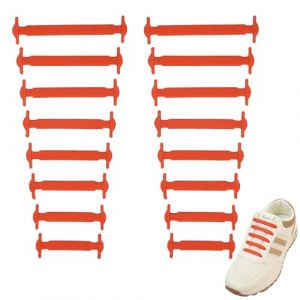 SUBAUM No Tie Lacets Chaussures pour Adultes et Enfants,Lacet en Silicone Élastiques Sans Nœud,Facile Lacets Sans Laçage pour Baskets,Chaussures de Running,Sneakers et Bottes,Rouge (SUBAUM, neuf)