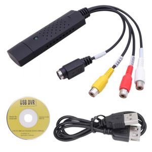 Kryolithm VHS vers USB 2.0 Video Grabber, VHS Digitalisieren Ger&auml;t Konverter, 1080P Video Capture Device, Audio Video Grabber Konverter f&uuml;r Mac, Windows 2000, XP, WIN7/8/10/11, Vista (HUA QIAN, neuf)