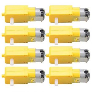 GUUZI 8 pièces TT DC Moteur de Boîte de Vitesses Double Arbre 3-6V Moteur à Engrenages pour Robot de Voiture Intelligent Arduino (GUZI STORE, neuf)