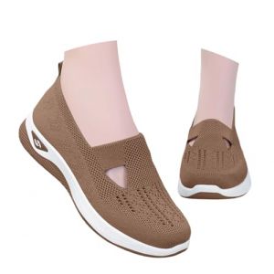 Baskets Et Chaussures de Sport Femme, Outdoor Blanche Basket sans Lacet Légère Orthopediques Basquettes Chic Confortable Chaussures de Running Marche Ete Sneakers (PPangUDing, neuf)