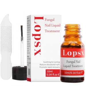 Mycose Ongles des Pieds - Lopsx Traitement Puissant Antifongique, Soin Ongle pour D&eacute;coloration et &Eacute;paississement, Solution Liquide avec Pinceau, 10 ml (GuoMiz Beauty Store, neuf)