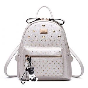 DEERWORD Femme Sac a Dos Sacs à Main Portés Bandouliere Feminin Ados Original PU Cuir 5021 1pc Ensemble Blanc (WUJUNWEI LTD, neuf)