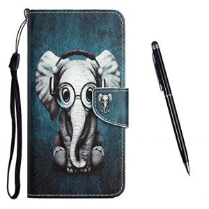 TOUCASA Coque pour Samsung Galaxy A51 4G, &Eacute;tui Antichoc, [Fermeture Magn&eacute;tique], Etui Portefeuille Antichoc Housse Protection avec Motif, Coque Cuir pour Samsung Galaxy A51 4G (El&eacute;phant 1) (Mltour-EU, neuf)