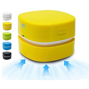 SIC Mini Aspirateur De Bureau, Aspirateur De Bureau Rechargeable sans Fil, Balayeuse &Agrave; Crayons, Copeaux De Caoutchouc, Confettis, Clavier, Voiture, Bureau (Jaune) (ATMERCATO, neuf)