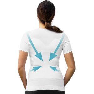 T-shirt Correcteur de Posture Femme | Anti Mal de Dos | Redresse Dos et Epaules |Compression | Maillot de Corps | Manches Courtes (Curveless, neuf)