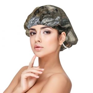 Imprimé loup,Bonnet de nuit en satin pour adulte - Bonnet de nuit élastique pour femme, couvre-cheveux de nuit (lfjshop, neuf)