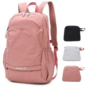 Outplea 25L Sac a Dos Pliable Femme Homme, Petit Sac a Dos Randonnee avec Poche Humide, Ultraléger Sacs Randonnée Etanche, Sacs a Dos Sport pour Voyage Loisir, Rose (Outplea, neuf)