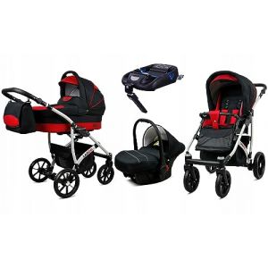 BabyLux&reg; Enfant Poussette Combin&eacute;e Set 4 en 1 - Largo - incl. Nacelle, Canne, Si&egrave;ge de voiture, ISOFIX Base - Si&egrave;ge Auto - Landau B&eacute;b&eacute; - avec Sac &agrave; langer, Habillage pluie etc. (BabyLux-shop, neuf)