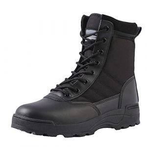 Chaussures Militaires Et Boots Pour Homme Montantes Militaire Bottes Combat Securit&eacute; Rangers Avec Coque Moto Botte Randonn&eacute;e Confort Boots En Plein Air Chaussure Basket Running Chaussures noir 41/EU (Tulipillon, neuf)