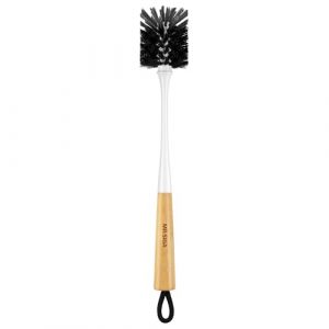 MR.SIGA Goupillon Bouteille à Long Manche en Bambou, Brosse Bouteille Goupillon Biberon, Brosse de Nettoyage pour Bouteille en Verre Tasse (Mr SIGA FR, neuf)