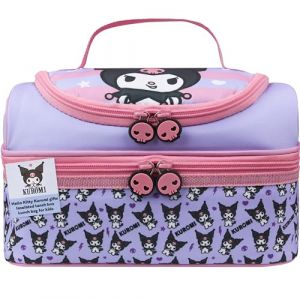 Get Trend Kuromi Sac Isotherme Repas Enfant Sacs Lunch Kawaii avec 2 Compartiments pour Boite &agrave; Gouter &Eacute;cole Sortie Pique Nique (Multi Kuromi) (Get Trend., neuf)
