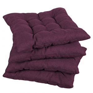 gutekissen Coussin de Chaise piqué carré Garniture pour chaises/bancs pour la Maison et Le Jardin Coussin d'assise Coussin d'assise de Jardin Nombreuses Couleurs (50x50, Violet, 1) (FavreShop, neuf)
