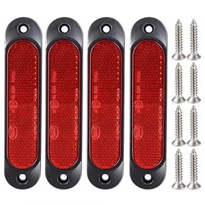 Gebildet 4pcs Rouge 12V-24V Marqueur Latéral Avant 27 LED Remorque Camion, Marqueur LED Arrière Remorque Parking Clignotants pour Camion, Bus, Bateau, RV, Camions, SUV, UTV (Gebildet-FR, neuf)