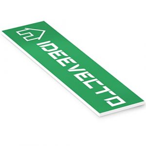 Plaque boite aux lettres personnalisable dimension 100 x 25 mm VERTE - Plastique PVC Acrylique - r&eacute;sistant aux intemp&eacute;ries et aux UV - autocollante adh&eacute;sive au verso produit (Ideevecto, neuf)