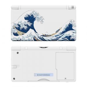 eXtremeRate Coque Remplacement Complète pour Nintendo DS Lite, Coque Etui avec Bouton de Remplacement pour Nintendo DS Lite, Console Pas Incluse, La Grande Vague de Kanagawa (Easequote-Store, neuf)