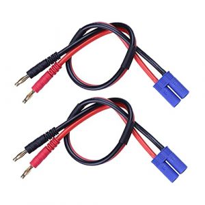 Boladge 2-Pack EC5 Mâle à Connecteur Balle Fiche Banane 4MM avec Câble en Silicone 11.8inch 12AWG (Boladge, neuf)