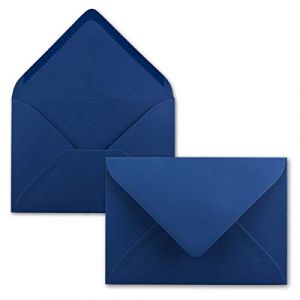 Mini enveloppes FarbenFroh by Gustav Neuser - Dimensions : 5,2 x 7,6 cm - Avec colle &agrave; humidifier - Pour cartes de v&oelig;ux et cadeaux 75 Umschl&auml;ge 17-Nachtblau (GUSTAV NEUSER GmbH, neuf)