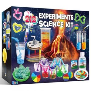 UNGLINGA 212 Exp&eacute;riences Scientifique pour Enfants, Activit&eacute;s Laboratoire de Chimie et Kit, Kits &Eacute;ducatifs et Jeux Science, Id&eacute;es de Cadeaux d'anniversaire pour Gar&ccedil;ons et Filles, &Eacute;ruptions Volcanique (Unglinga FR, neuf)
