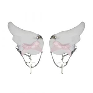 Crogspadedant Pince &agrave; cheveux pour fille N&oelig;ud papillon Ailes d'ange Pinces &agrave; cheveux non calmes Barrettes Femmes D&eacute;coration de cheveux (DawenYIsheng, neuf)