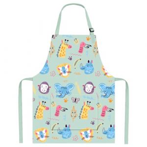 FUKPO Tablier Cuisine Enfant Garcon Fille, Tablier de Cuisine Enfant Peinture Jardinier Personnalis&eacute; Polyester Coton(2 &agrave; 6 Ans) (KTILES STORE, neuf)